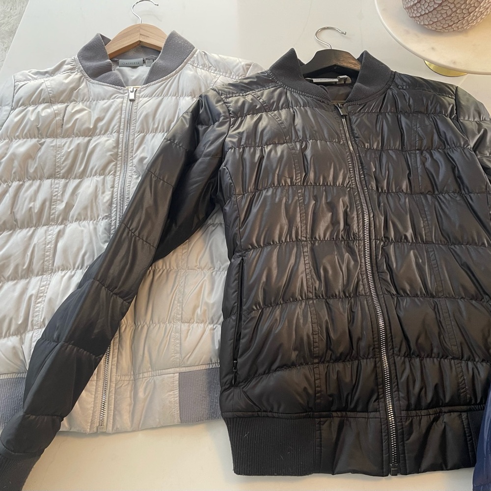 Athleta Bundle of five Women's Jackets -Black, Blue, Gray, Silver Size:M 
EUC - Picture 4 of 13